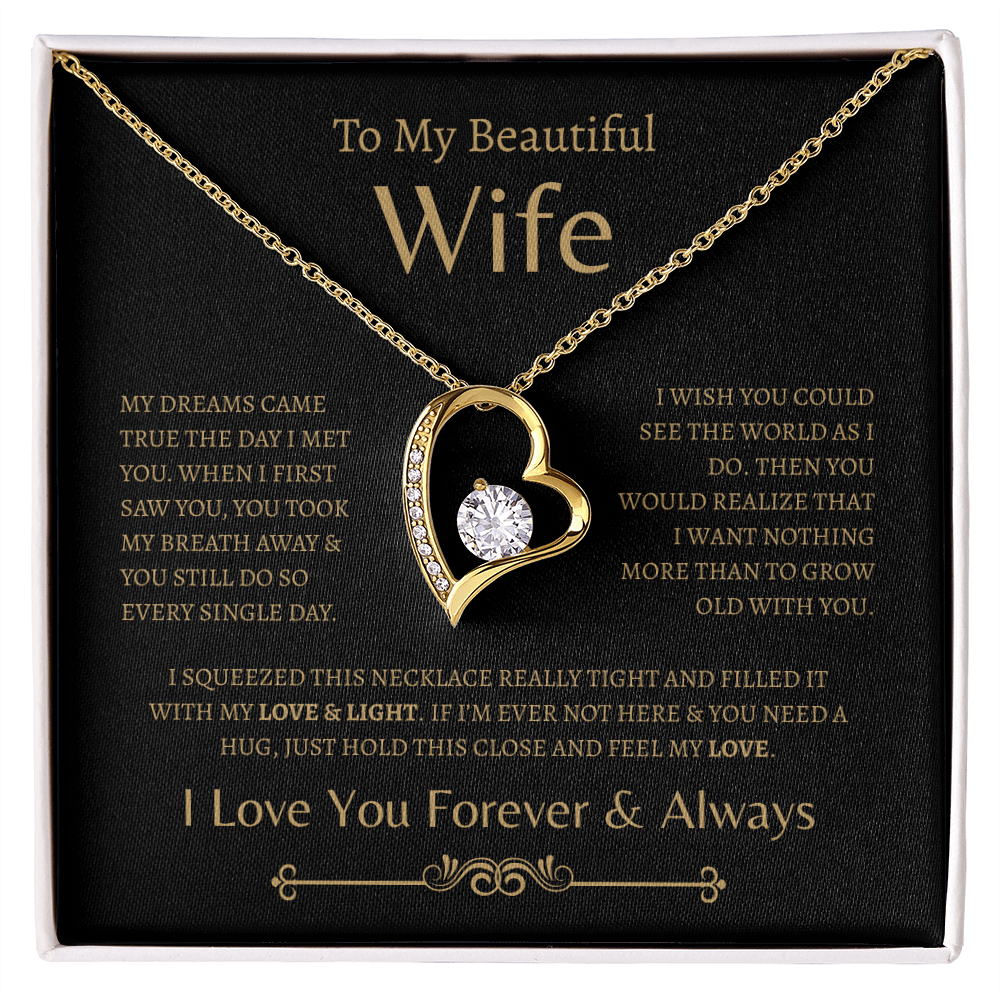 To My Beautiful Wife | Forever Love Necklace