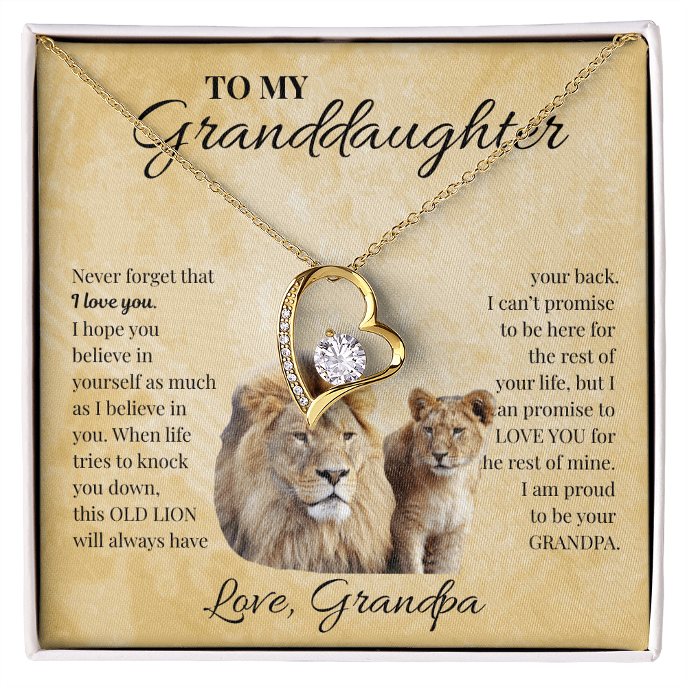 To My Granddaughter Love Grandpa | Forever Love Necklace