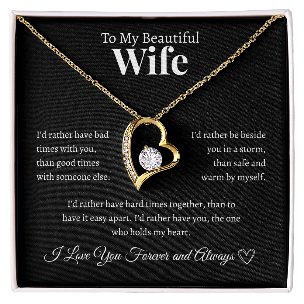 To My Beautiful Wife | Forever Love Necklace