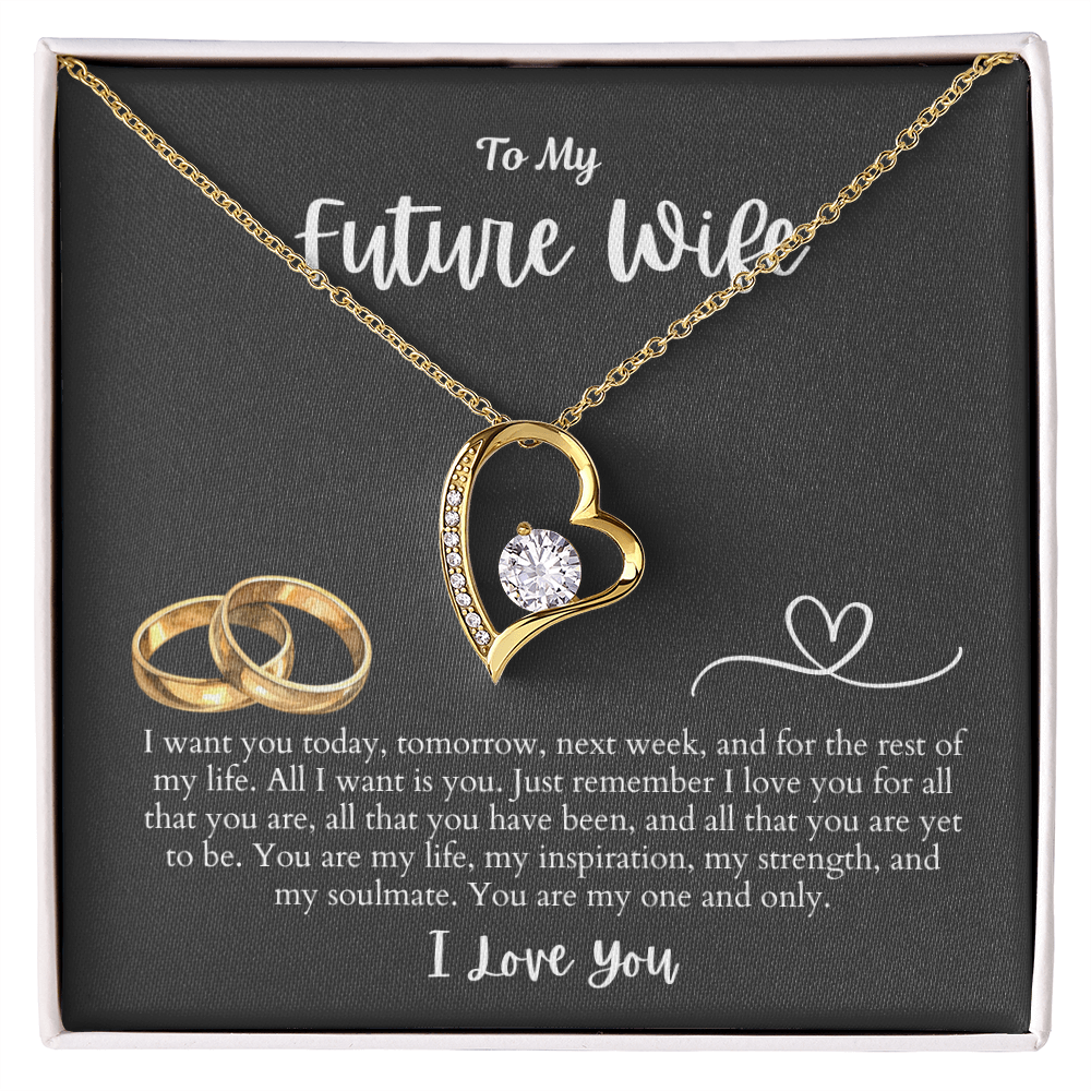 To My Future Wife All I want is You | Forever Love Necklace
