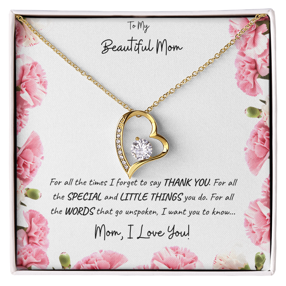 To My Beautiful Mom | Forever Love Necklace
