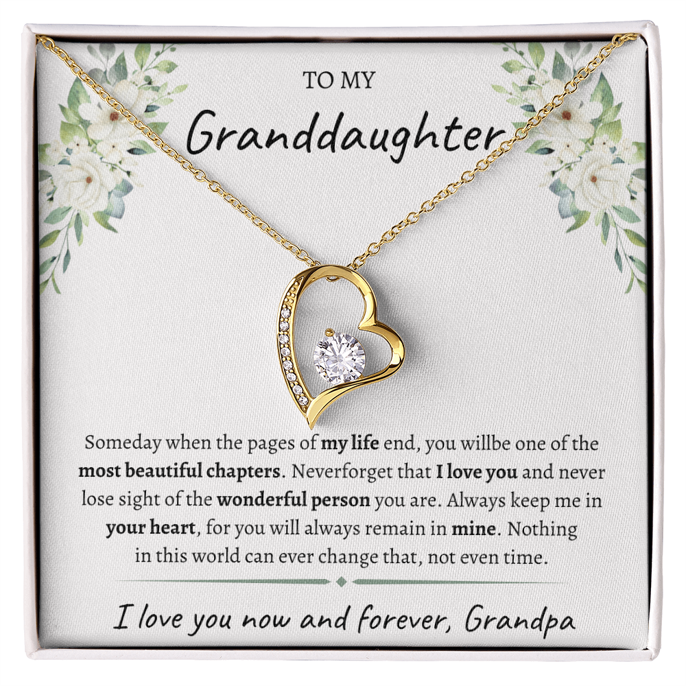 To My Granddaughter from Grandpa | Forever Love Necklace