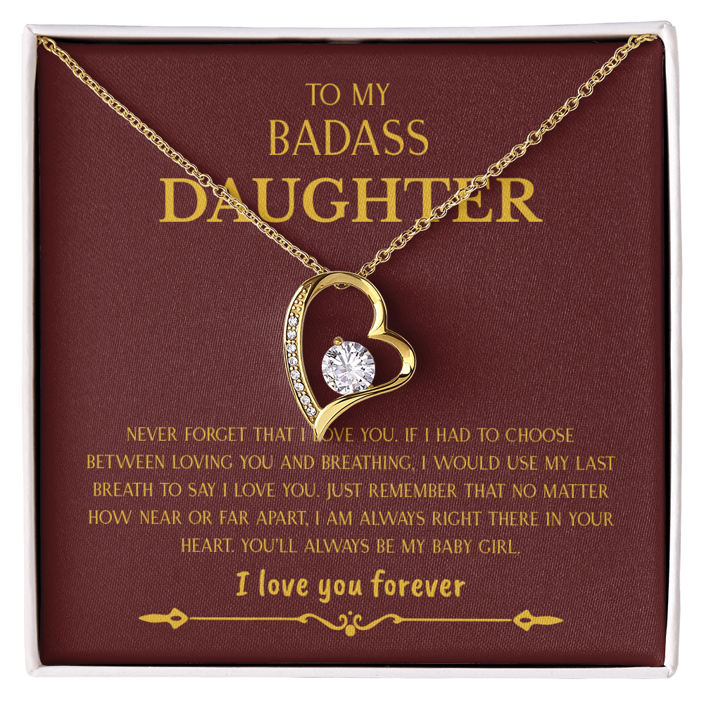 To My Badass Daughter | Forever Love Necklace