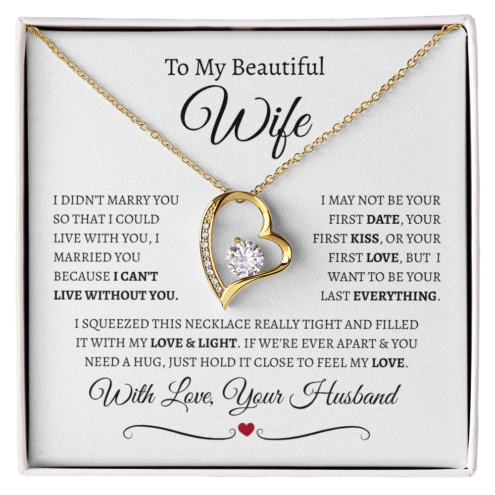 To My Beautiful Wife | Forever Love Necklace