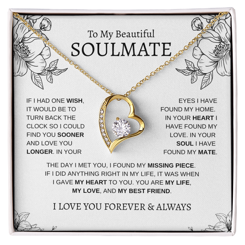 To My Beautiful SOULMATE | Forever Love Necklace