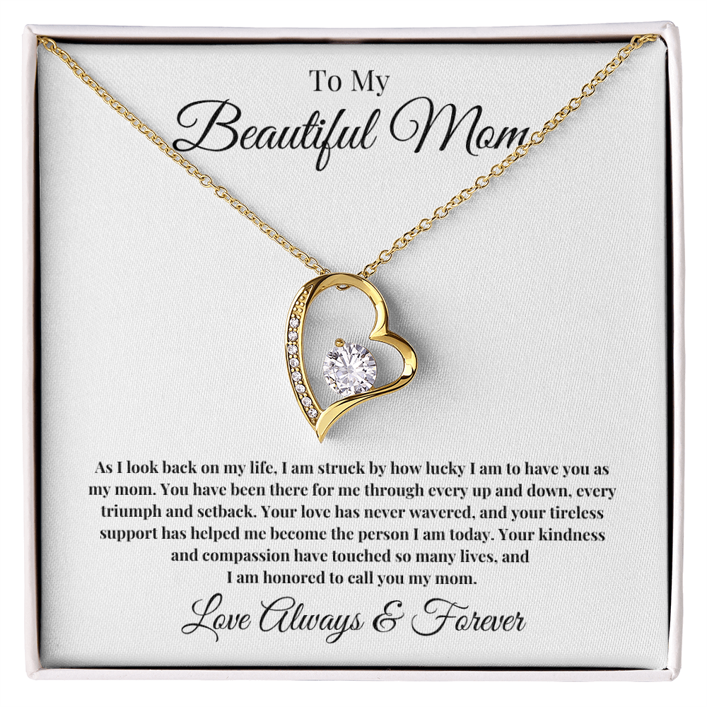 To My Beautiful Mom | Forever Love Necklace