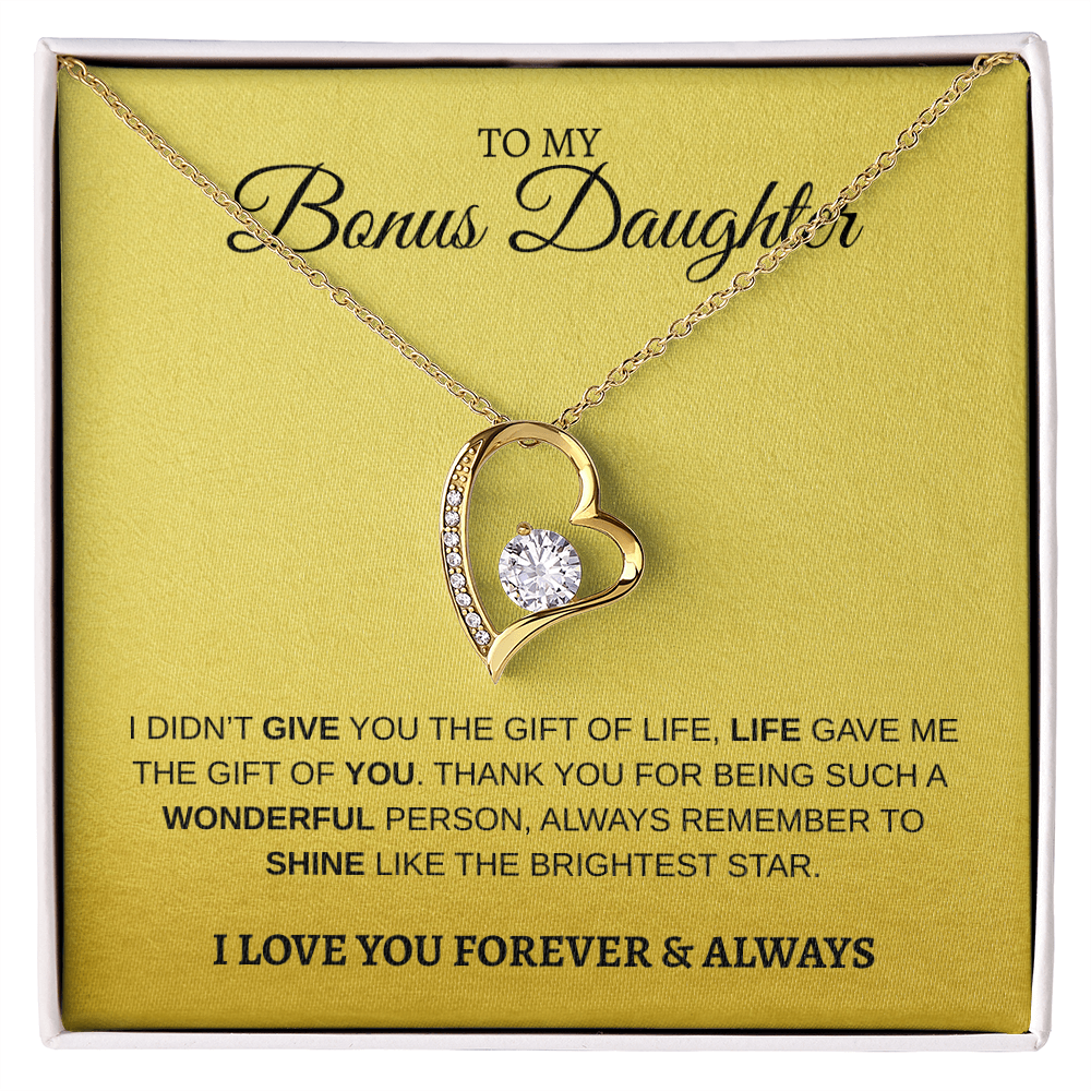 To My Bonus Daughter | Forever Love Necklace