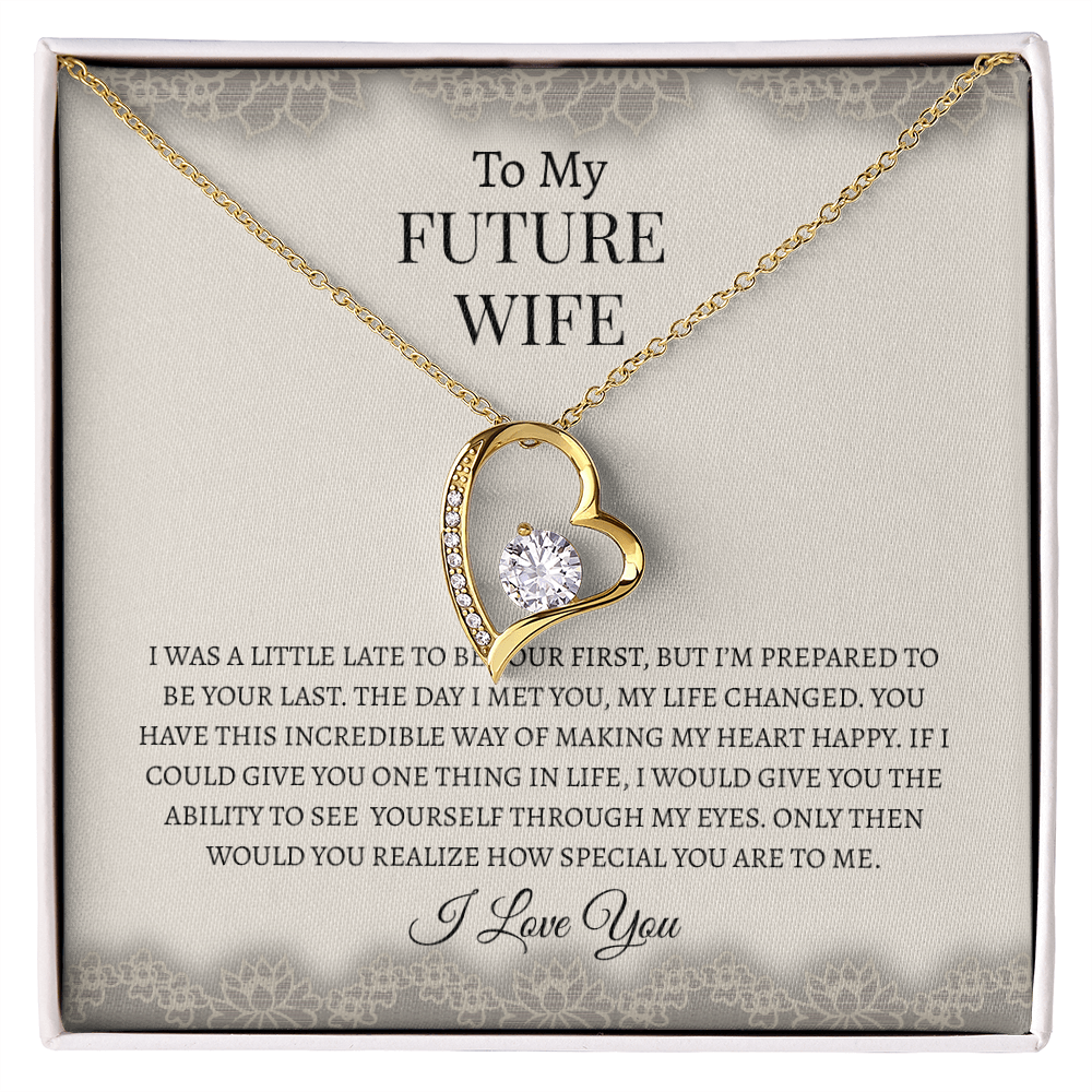 To My Future Wife Gray Lace | Forever Love Necklace
