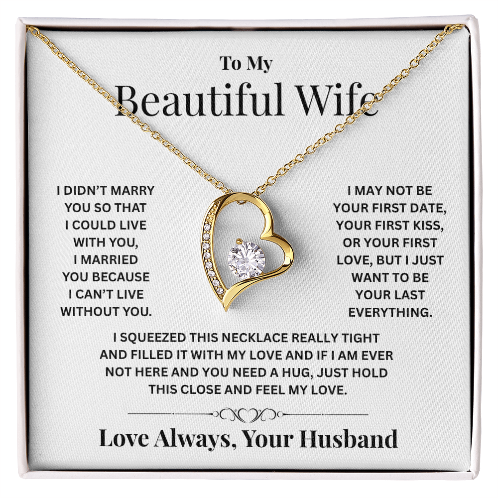 To My Beautiful Wife | Forever Love Necklace
