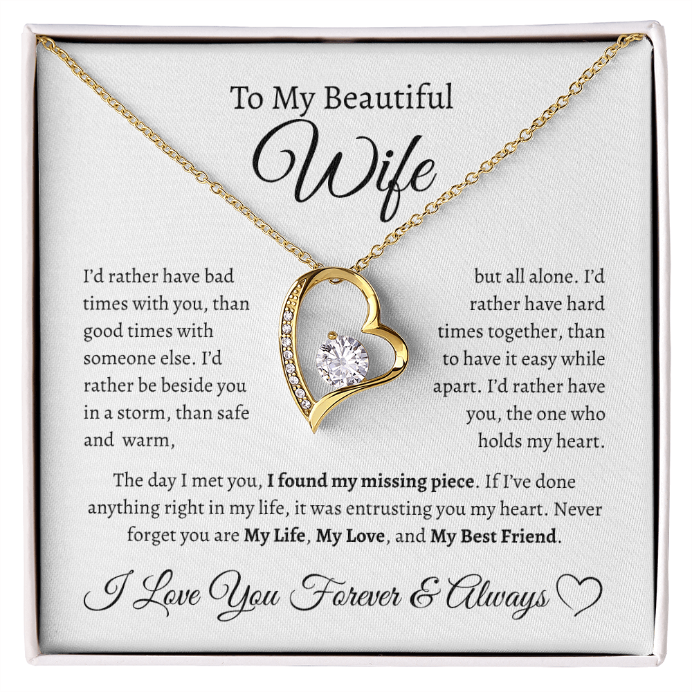 To My Beautiful Wife | Forever Love Necklace
