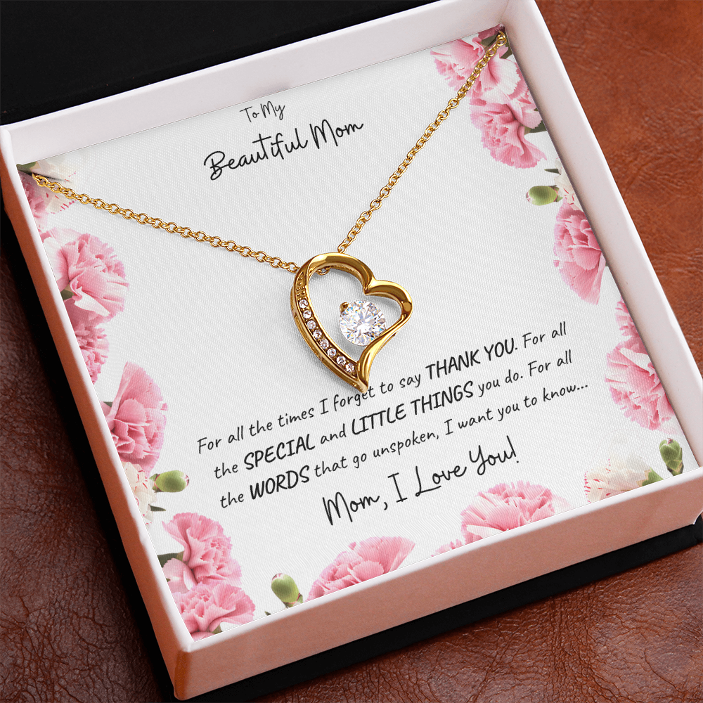 To My Beautiful Mom | Forever Love Necklace