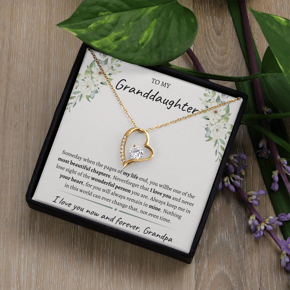 To My Granddaughter from Grandpa | Forever Love Necklace