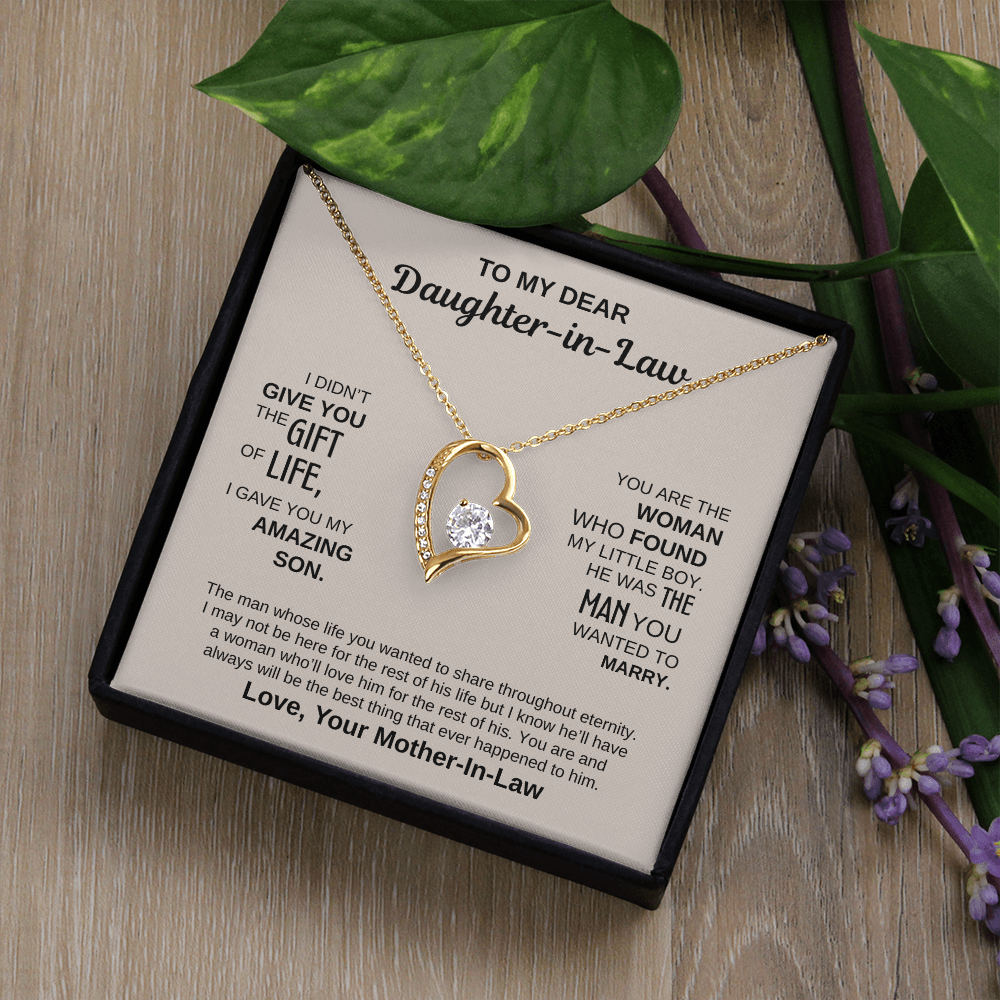 To My Dear Daughter-In-Law | Forever Love Necklace