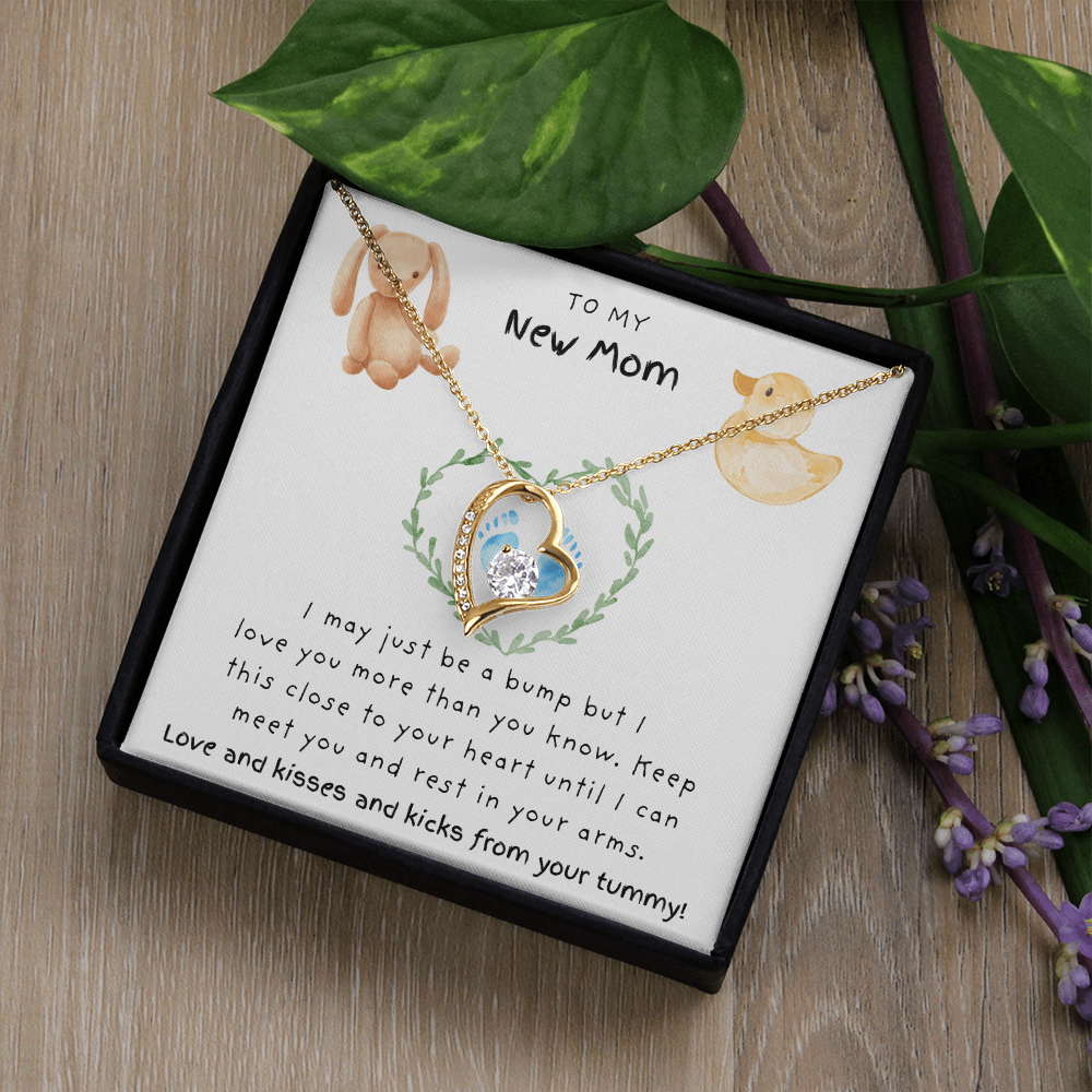To My New Mom Blue | Forever Love Necklace