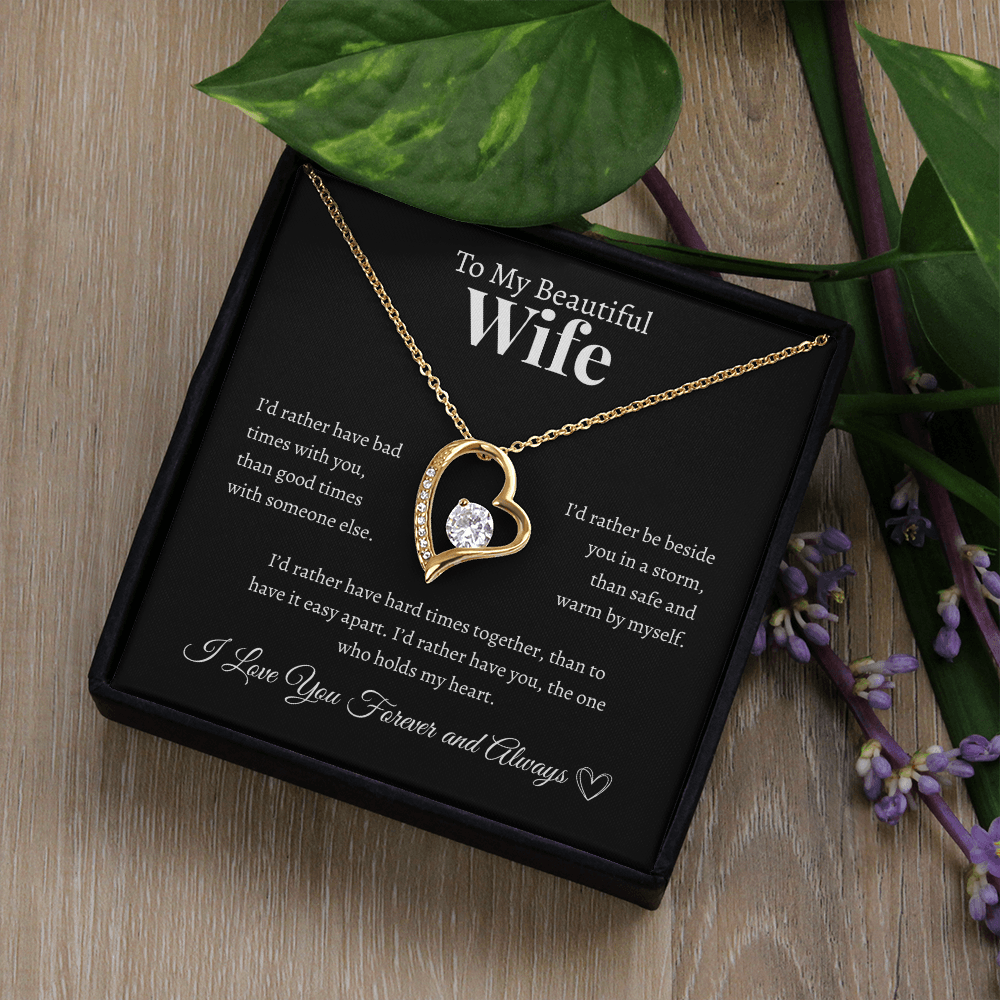 To My Beautiful Wife | Forever Love Necklace
