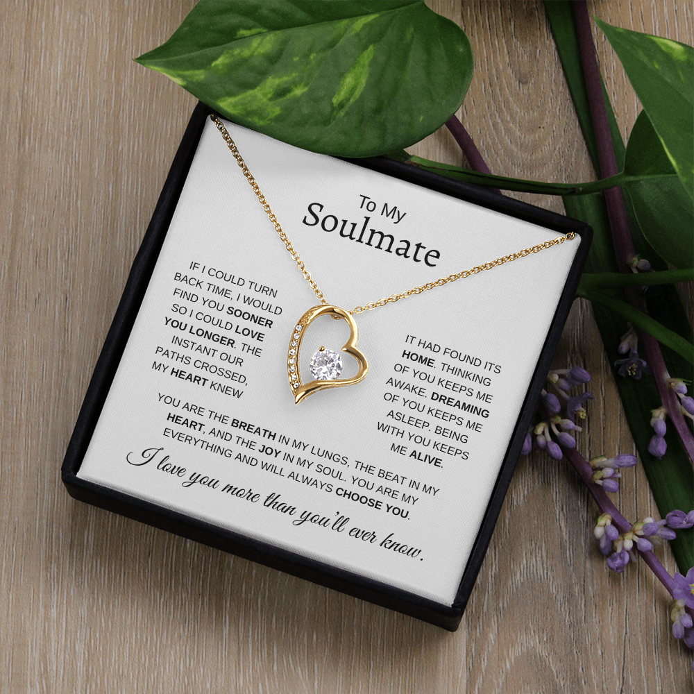 To My Soulmate I love you more than you'll ever know | Forever Love Necklace