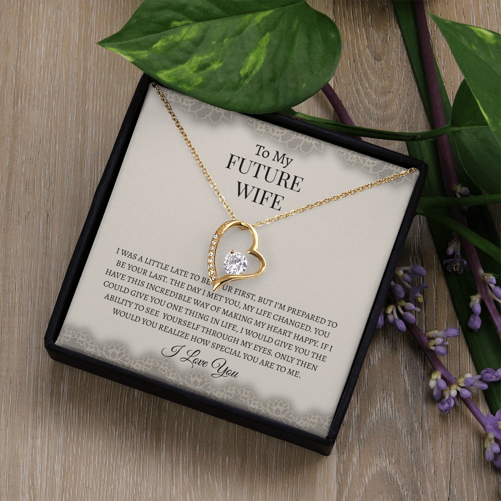 To My Future Wife Gray Lace | Forever Love Necklace