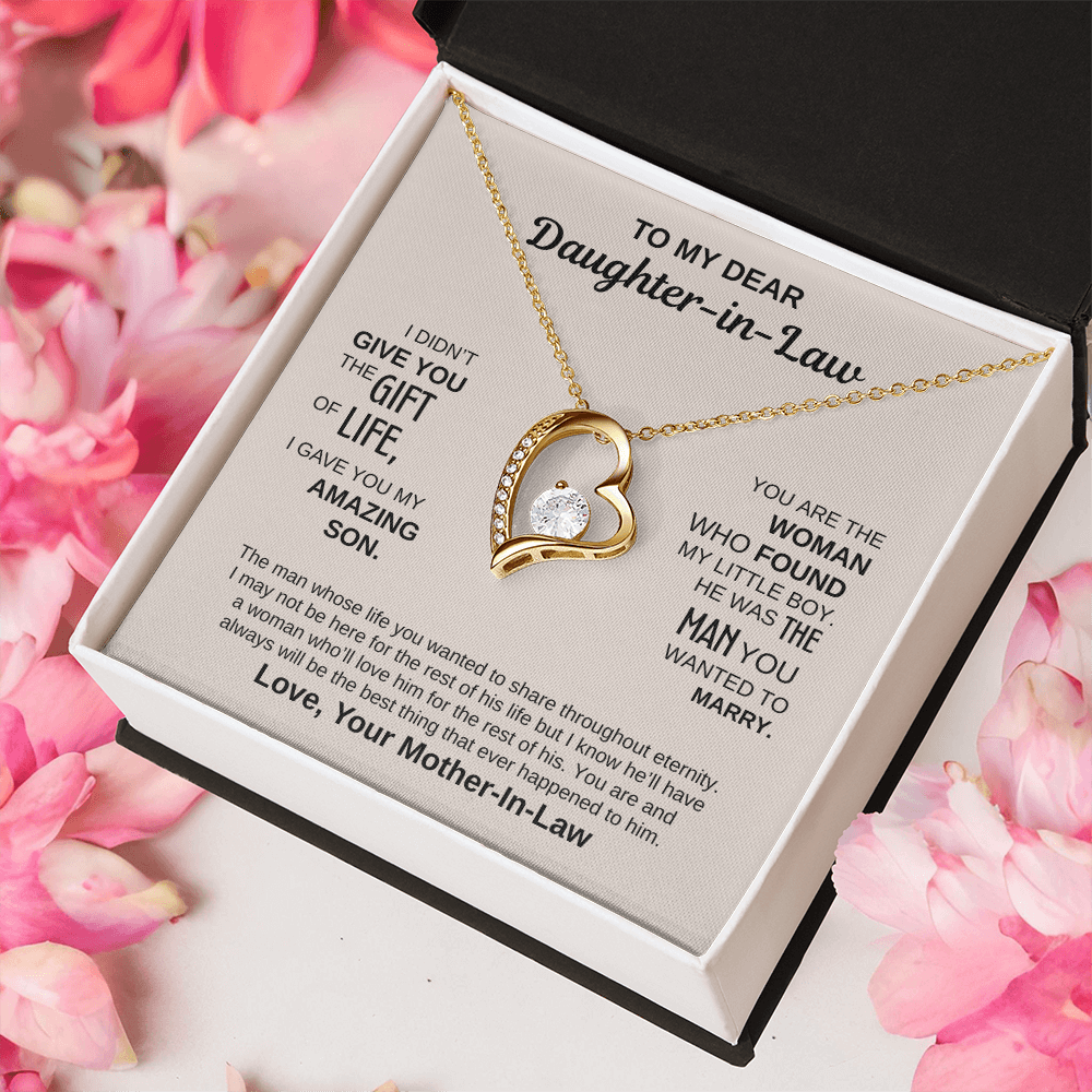 To My Dear Daughter-In-Law | Forever Love Necklace