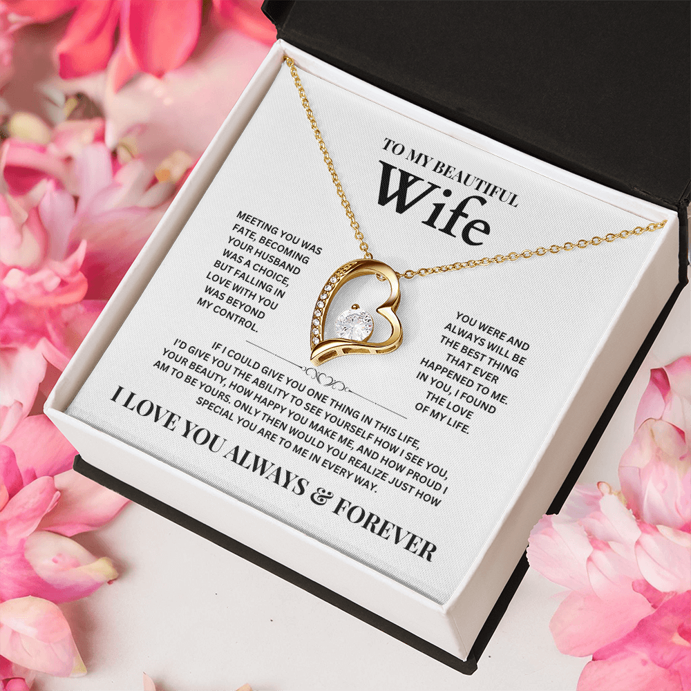 To My Beautiful Wife | Forever Love Necklace