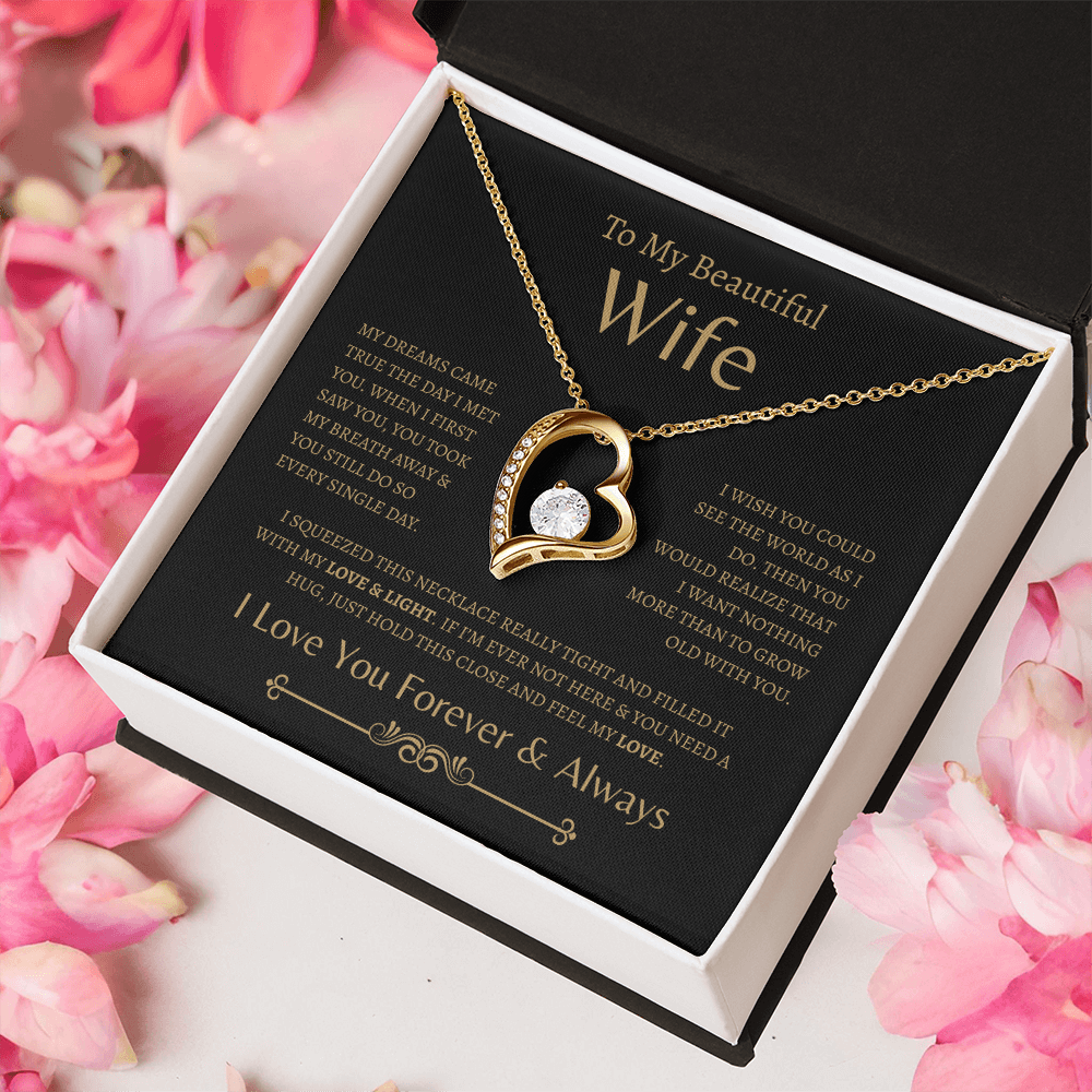 To My Beautiful Wife | Forever Love Necklace