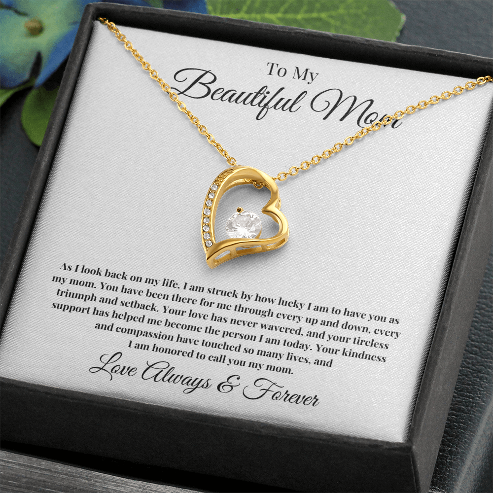 To My Beautiful Mom | Forever Love Necklace