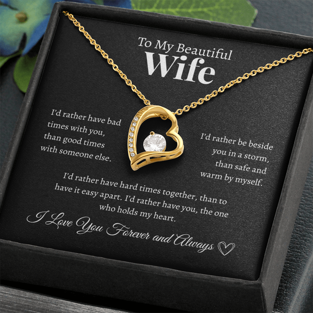 To My Beautiful Wife | Forever Love Necklace