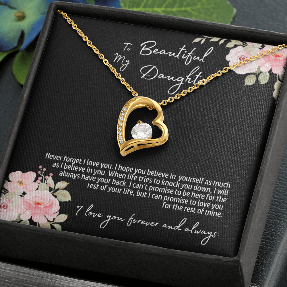 To My Beautiful Daughter | Forever Love Necklace