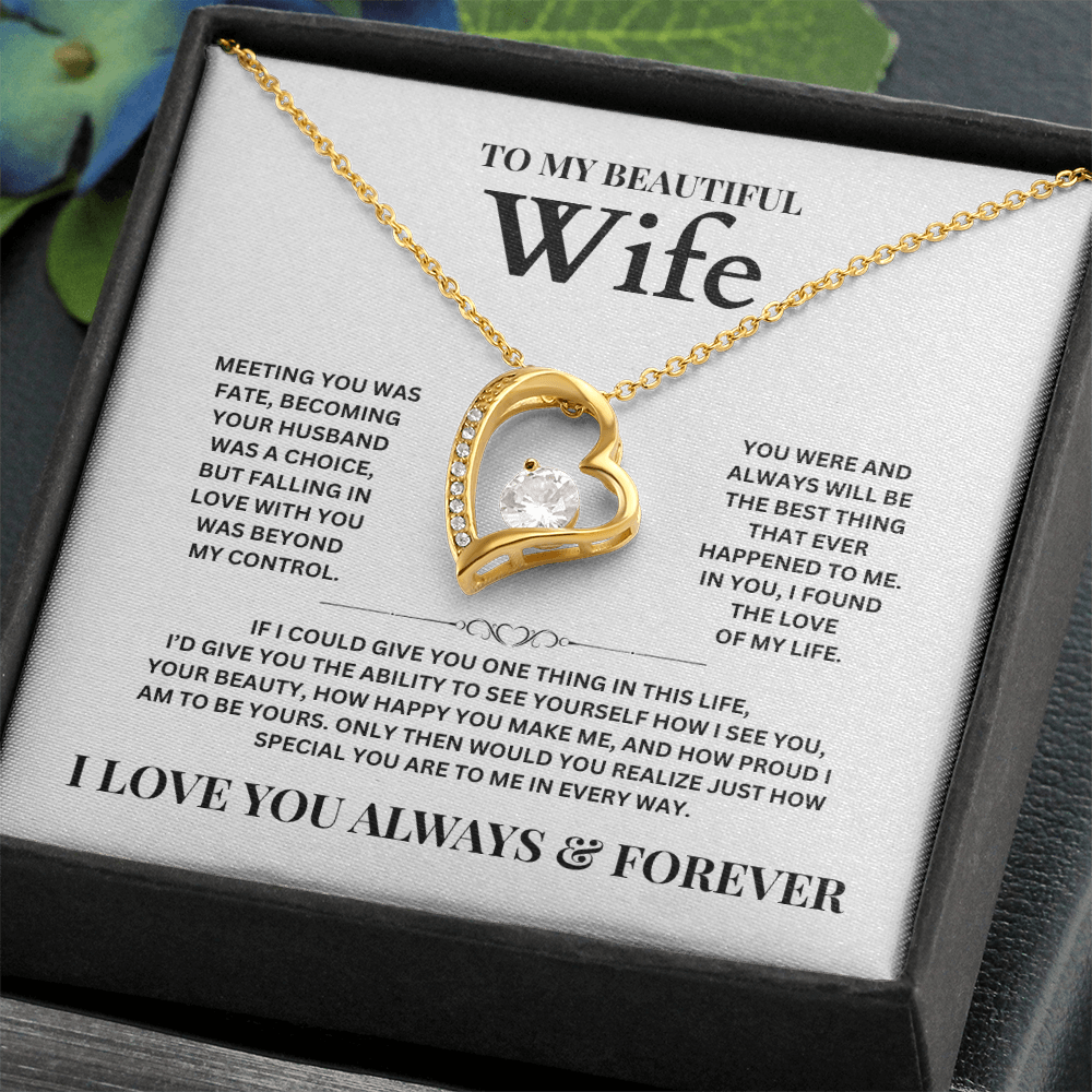 To My Beautiful Wife | Forever Love Necklace