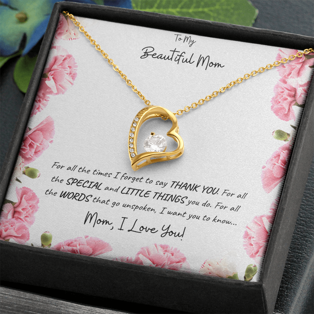 To My Beautiful Mom | Forever Love Necklace