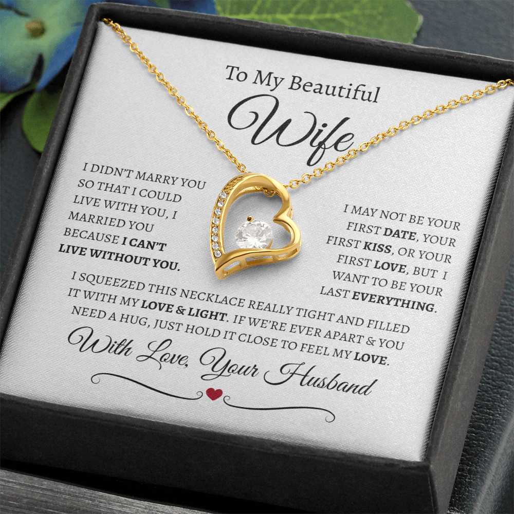 To My Beautiful Wife | Forever Love Necklace