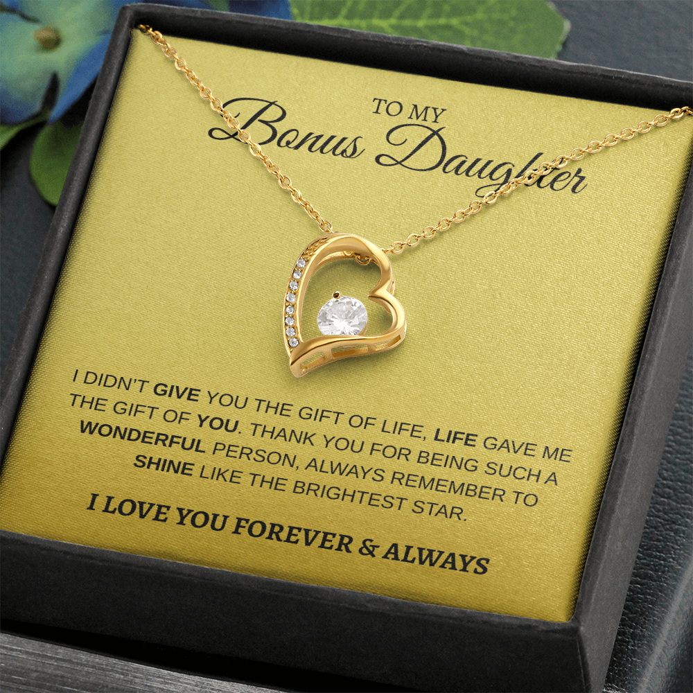 To My Bonus Daughter | Forever Love Necklace