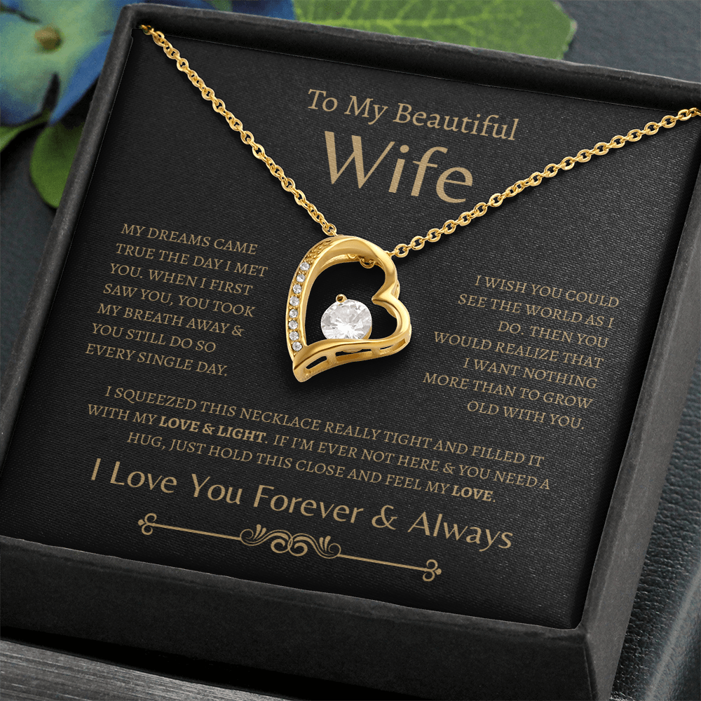 To My Beautiful Wife | Forever Love Necklace