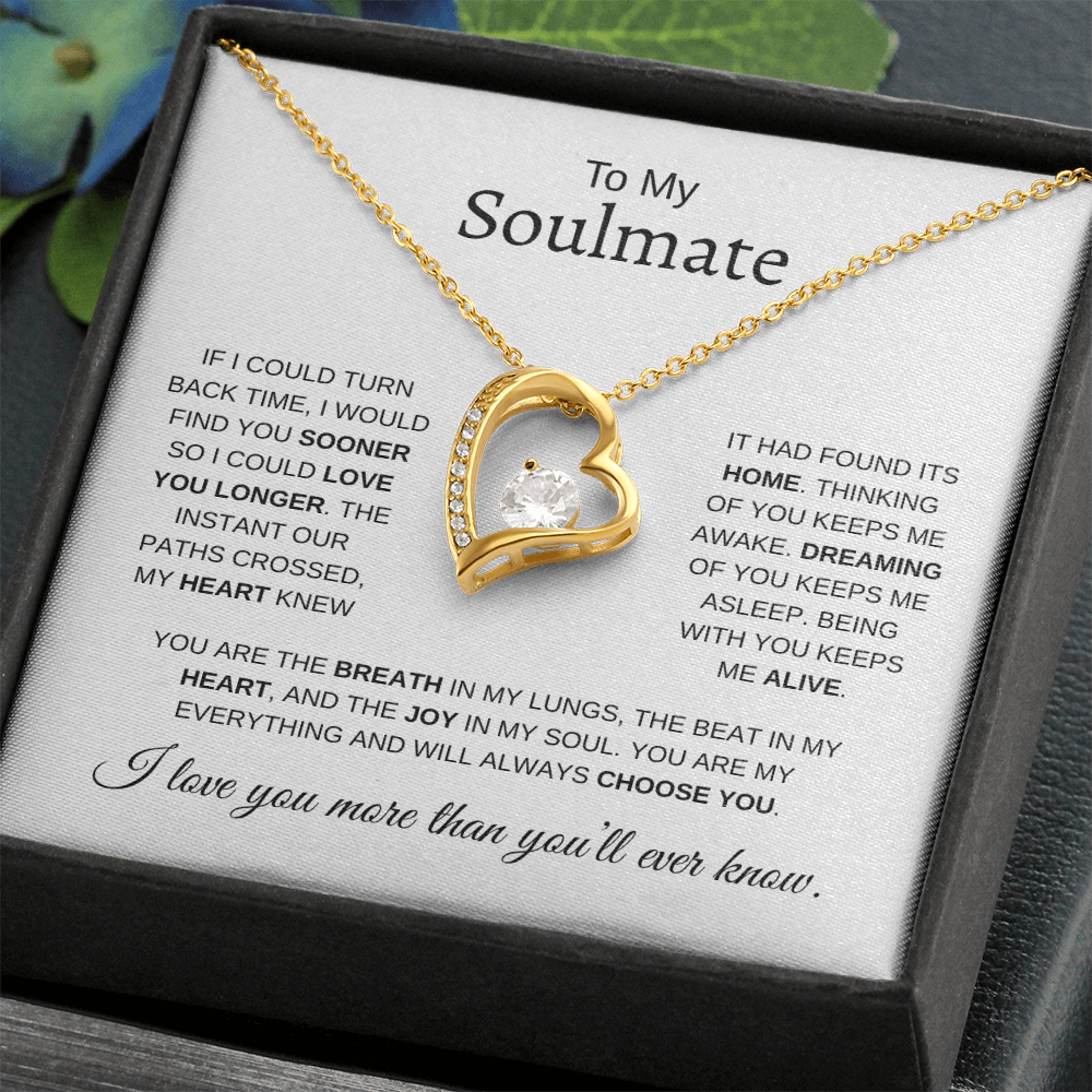 To My Soulmate I love you more than you'll ever know | Forever Love Necklace