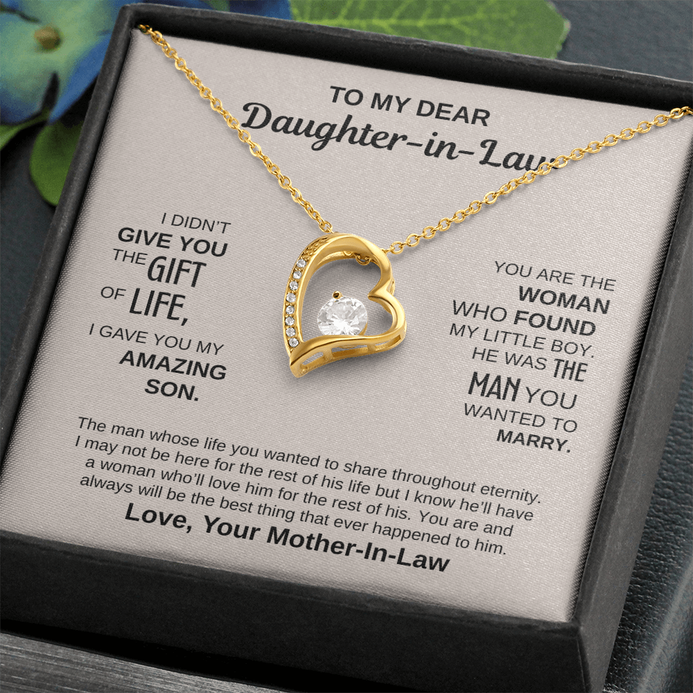 To My Dear Daughter-In-Law | Forever Love Necklace