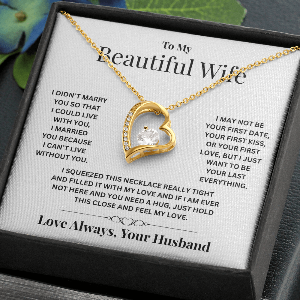 To My Beautiful Wife | Forever Love Necklace