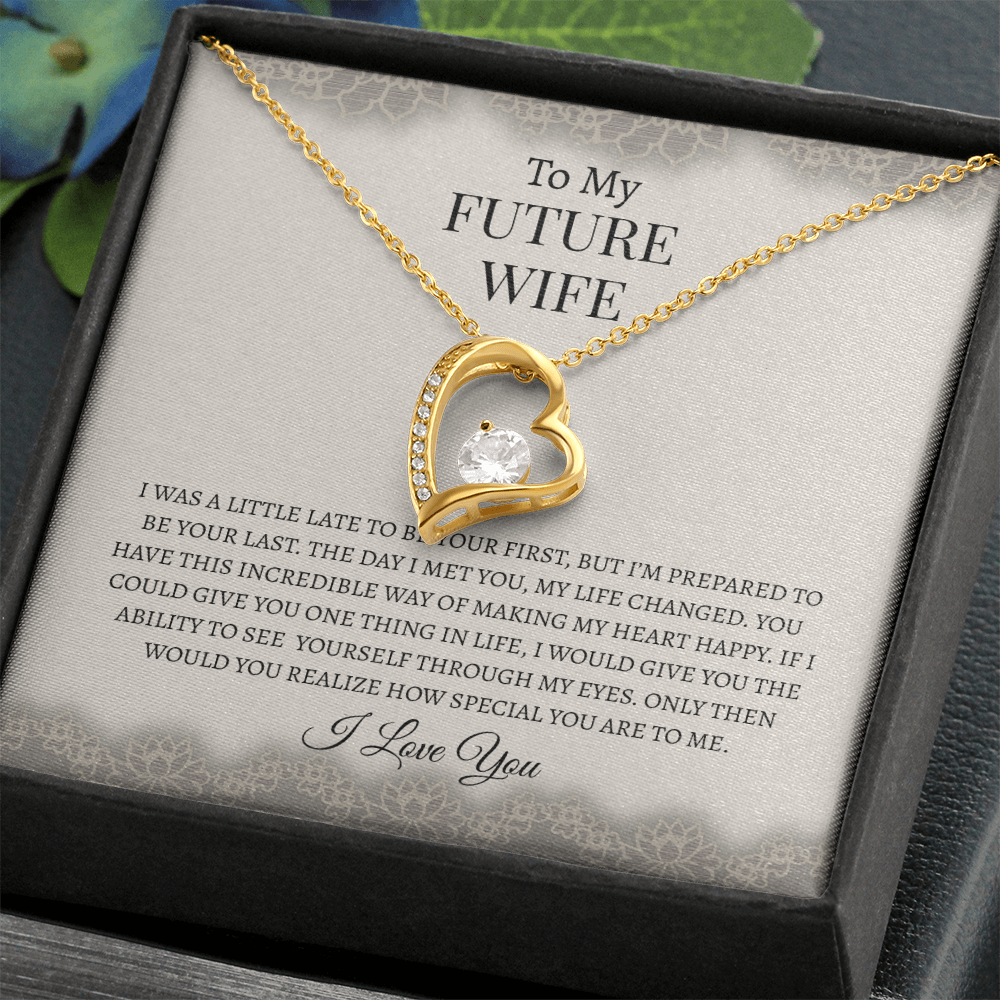 To My Future Wife Gray Lace | Forever Love Necklace