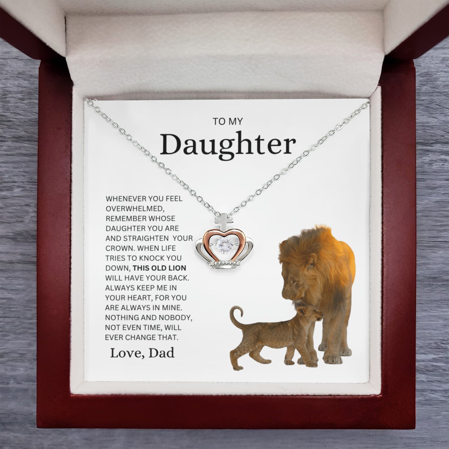 To My Daughter | Crown Pendant Necklace