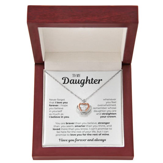 To My Daughter | Crown Pendant Necklace