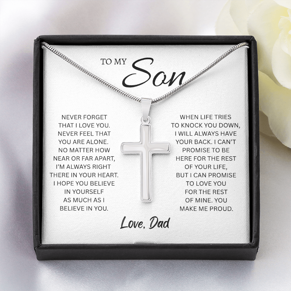 To My Son from Dad | Artisan Cross Necklace