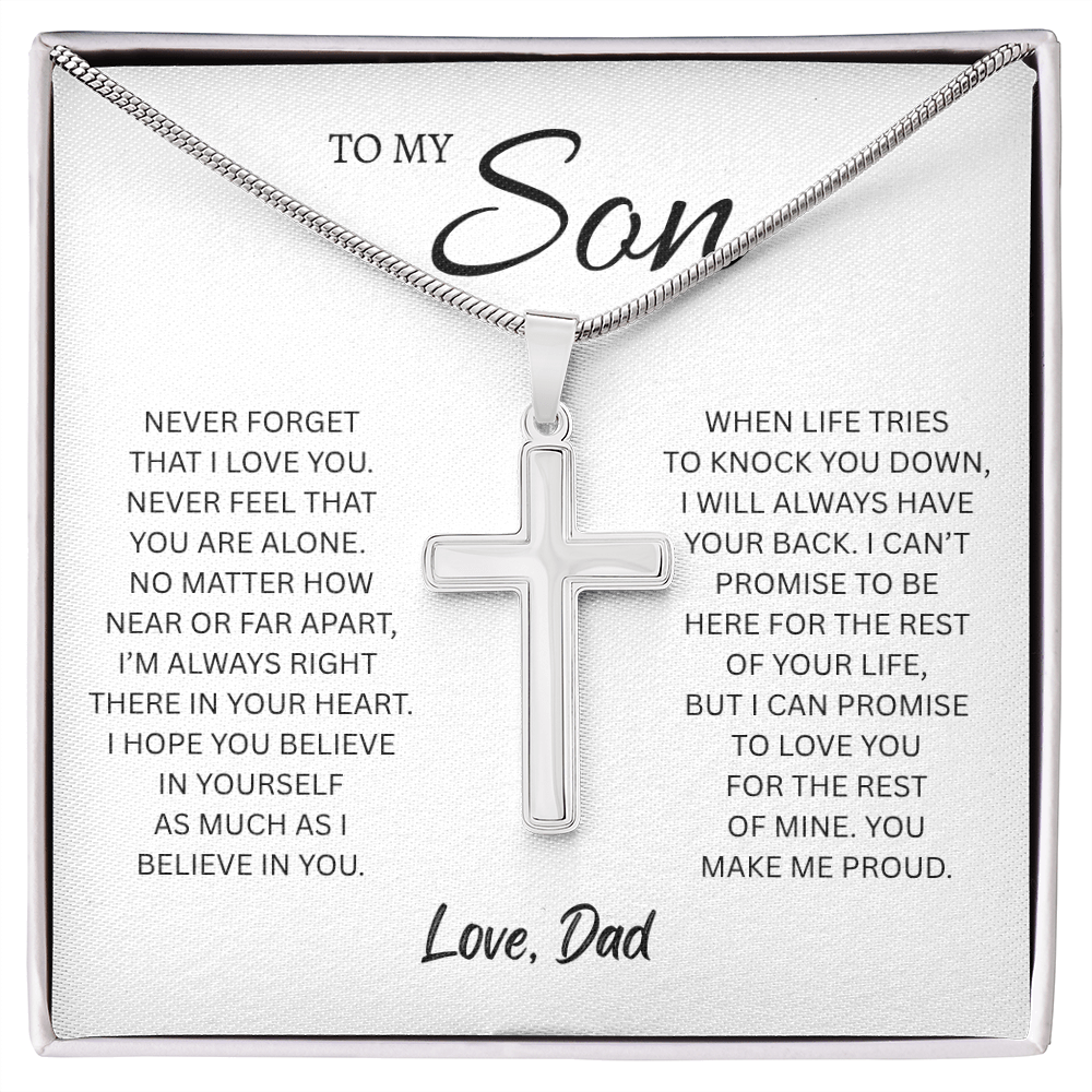 To My Son from Dad | Artisan Cross Necklace