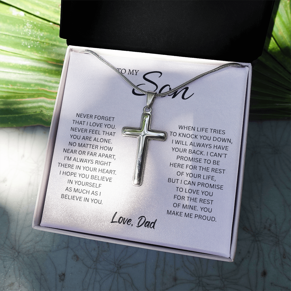 To My Son from Dad | Artisan Cross Necklace