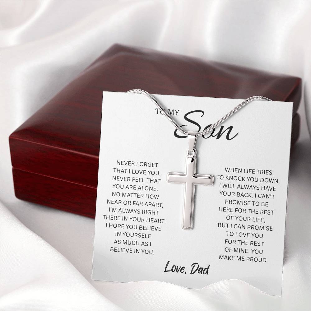 To My Son from Dad | Artisan Cross Necklace