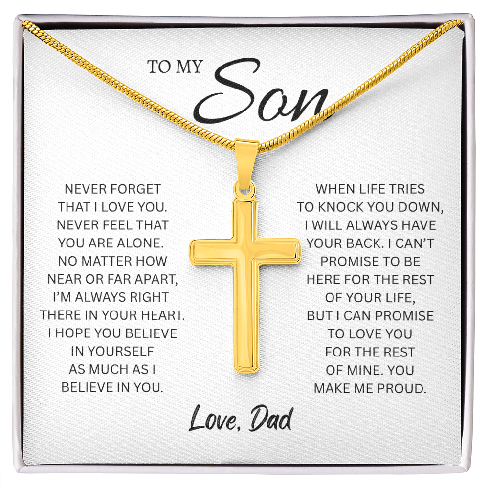 To My Son from Dad | Artisan Cross Necklace