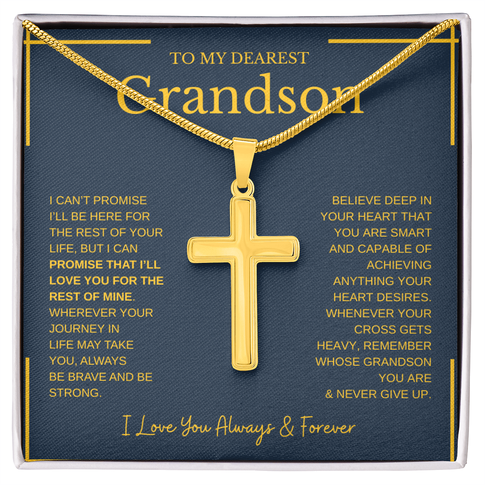 To My Grandson | Artisan Cross Necklace