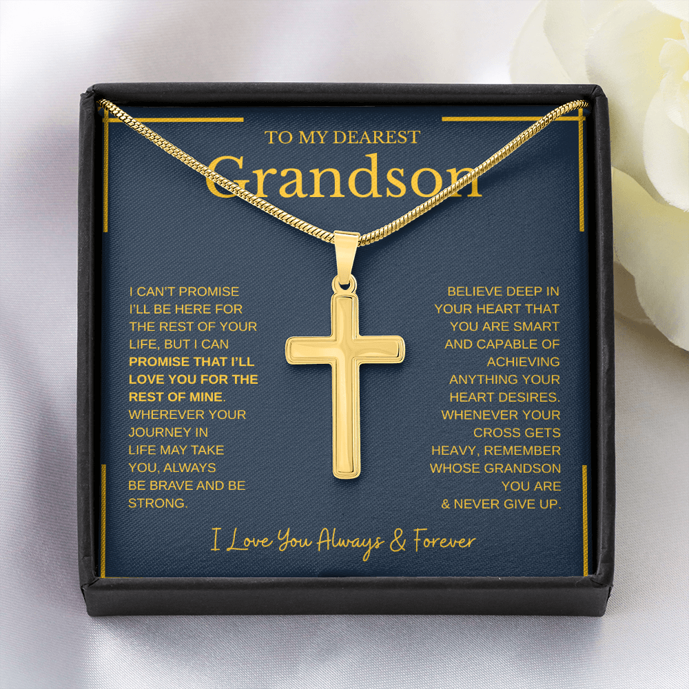 To My Grandson | Artisan Cross Necklace