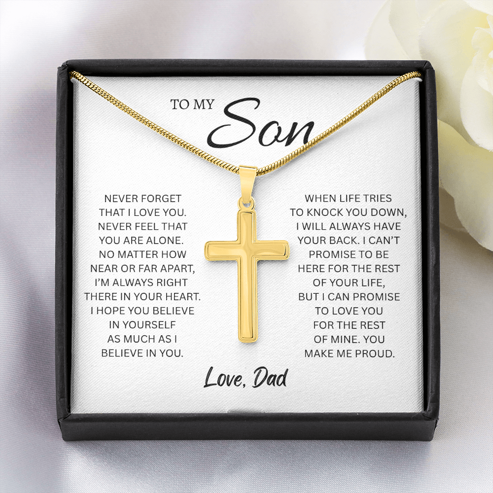To My Son from Dad | Artisan Cross Necklace