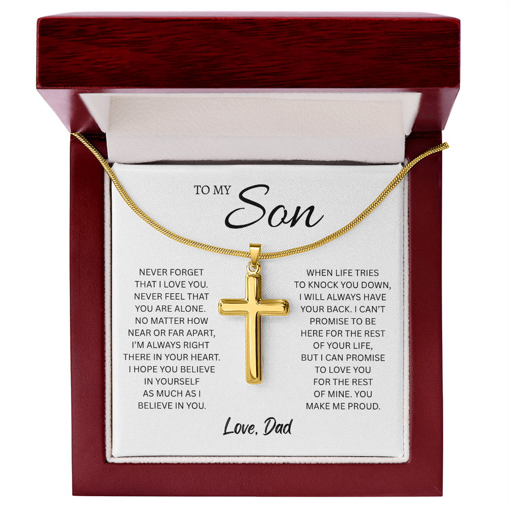 To My Son from Dad | Artisan Cross Necklace