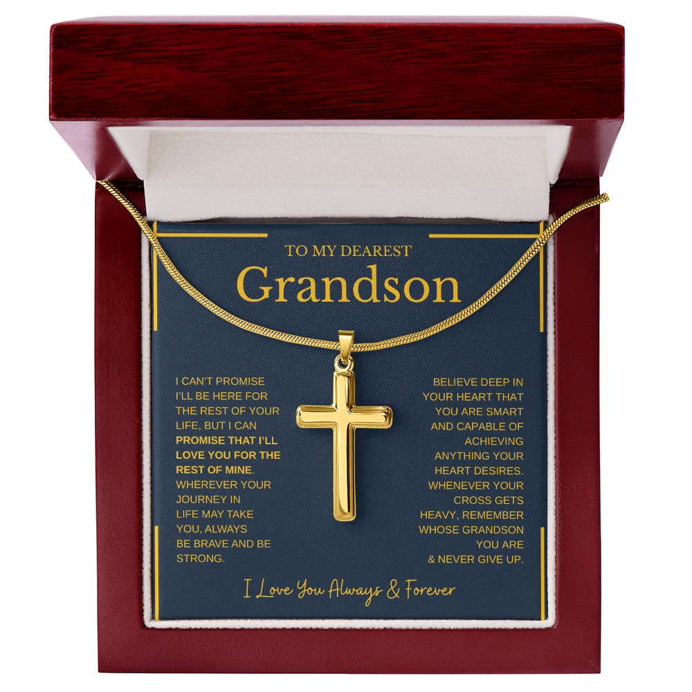 To My Grandson | Artisan Cross Necklace