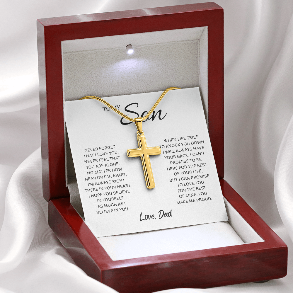 To My Son from Dad | Artisan Cross Necklace