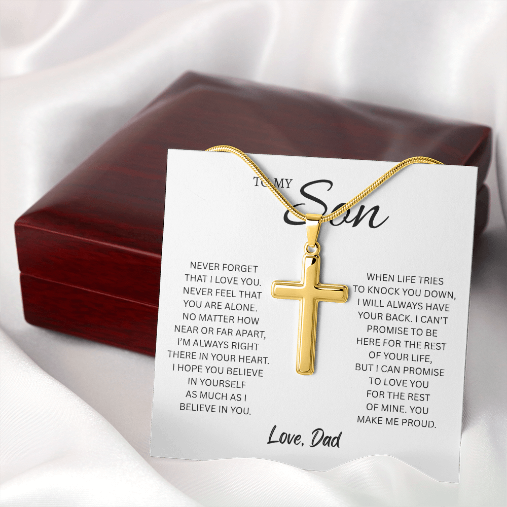 To My Son from Dad | Artisan Cross Necklace